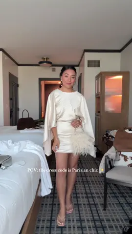 Somebody please buy this to wear for a rehearsal dinner or something 🥹✨ #bridaldresses #chicdresses #cocktaildresses 