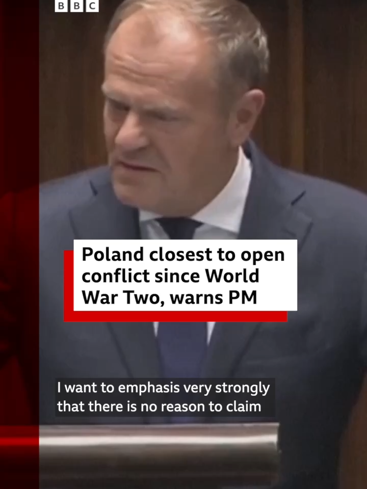 The drones that entered Poland were part of overnight attacks on Ukraine. #Poland #Russia #Ukraine #UkraineWar #Drones #BBCNews