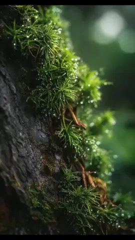 Moss in Rain ❤️ #relaxing #scenery #naturevibes #naturesounds #naturelover 