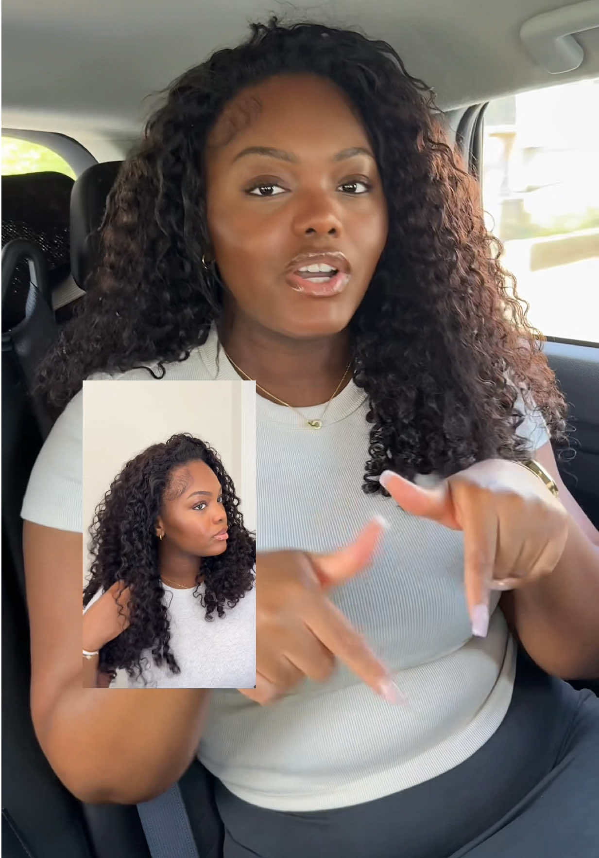 Running late? Now you can hit the road in no serving looks in no time with @ISEEHAIR #halfwig #halfwigtok I'm wearing 24 inches 250 density
