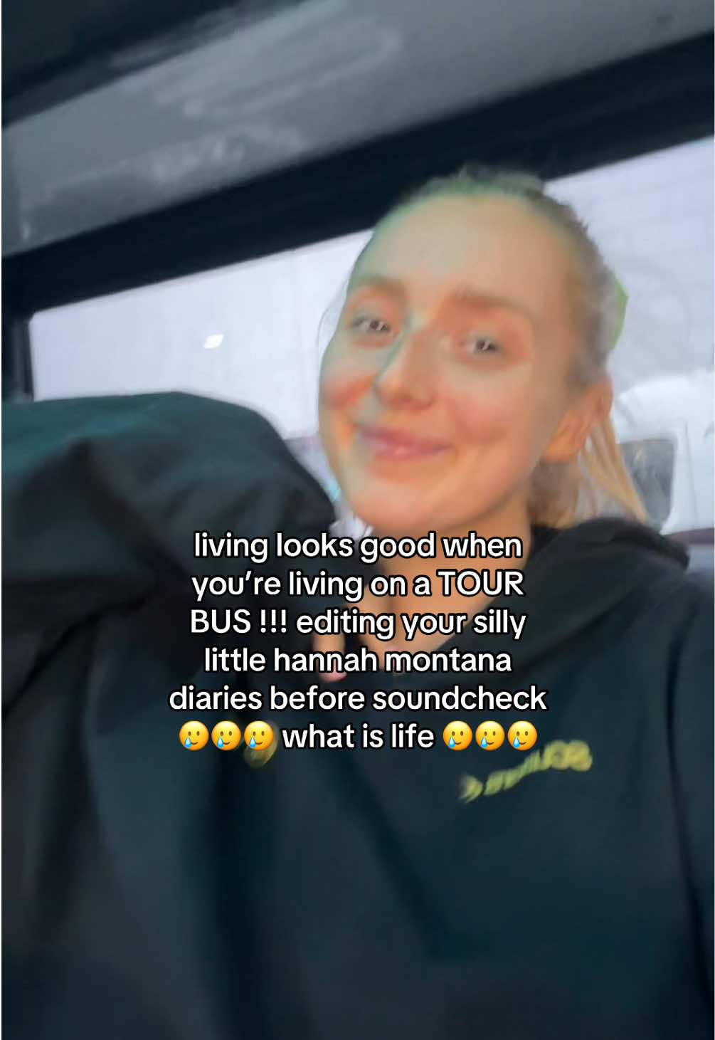 excuse my windswept hair my hot girl walk in limerick ended up being rather windy indeed but LIVING LOOKS SO GOOD !!  #OnTour #tourbus #livinglooksgoodonyou #independentartist 