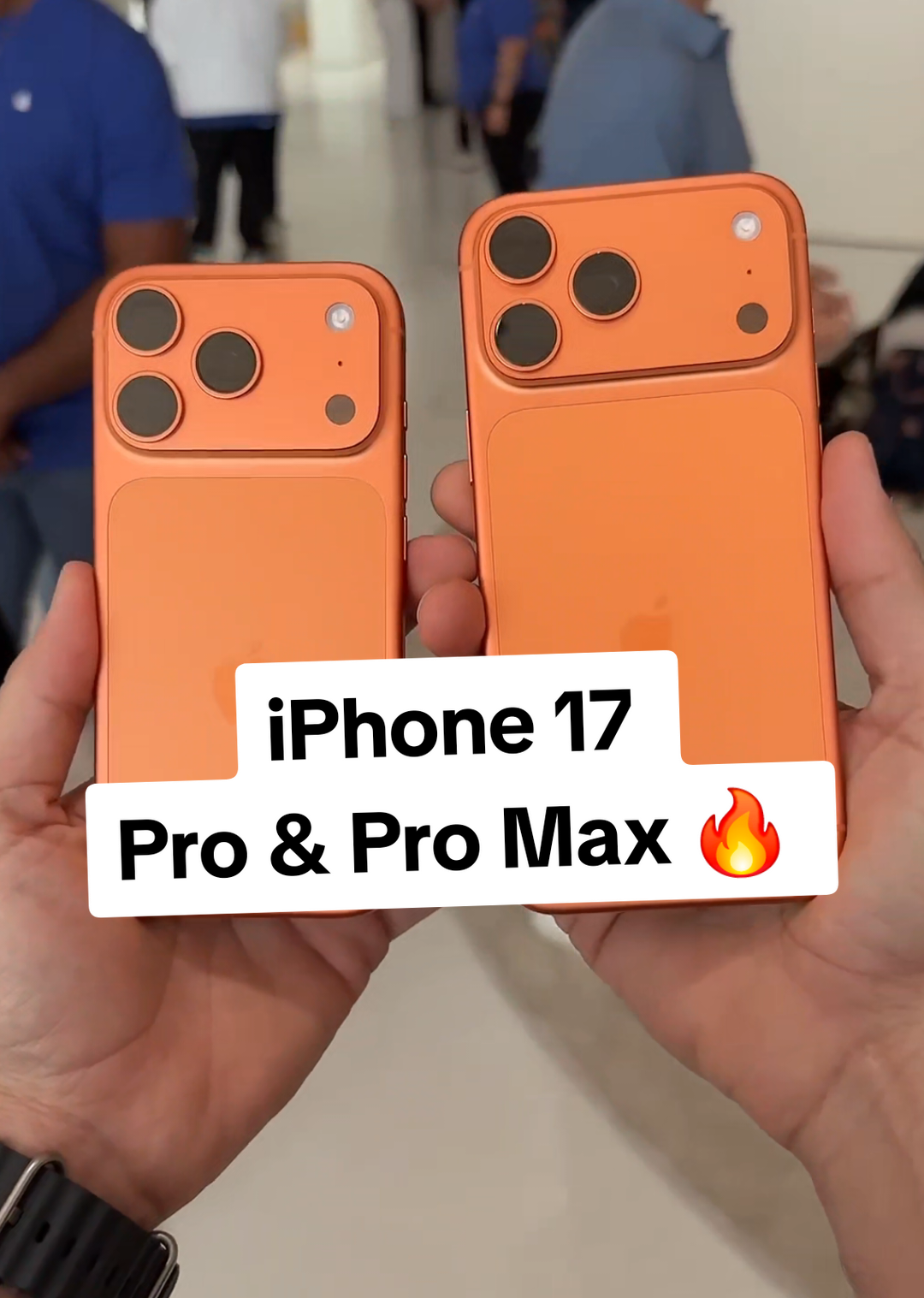 iPhone 17 Pro & Pro Max in Cosmic Orange 🔥😍 #techtok #fyp #iphone #viral #apple @apple 
