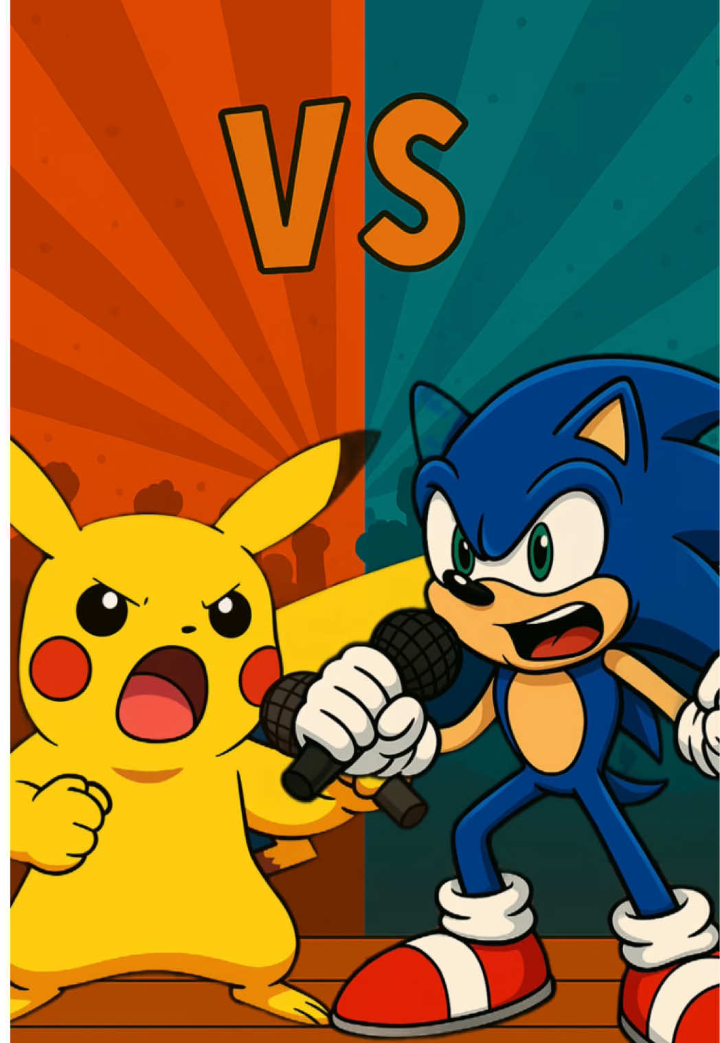 Sonic vs Pikachu 😱 Qui gagne le clash ?  #battlerap #parodie #sonic #pokemon #pikachu 