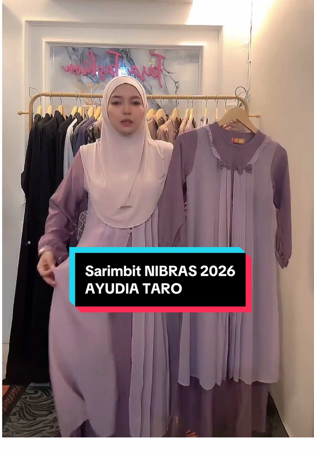 Sarimbit Nibras 2026 AYUDIA TARO #sarimbitnibras2026 #gamisnibrasterbaru #fara_fashion1 #ootdhijab #outfitmuslimah 