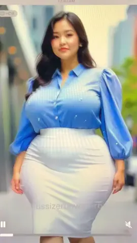 Wide hips in a pencil skirt