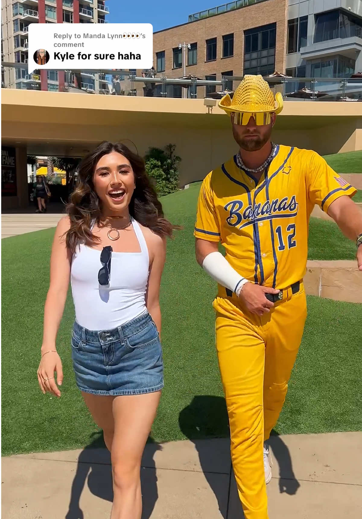 Replying to @Manda Lynn👀👀 here’s the BTS with @Kyle.luigs who do u wanna see next? @thesavbananas @Petco Park Events #savannahbananas #kyleluigs #runwaywalk #viral #foryoupage 