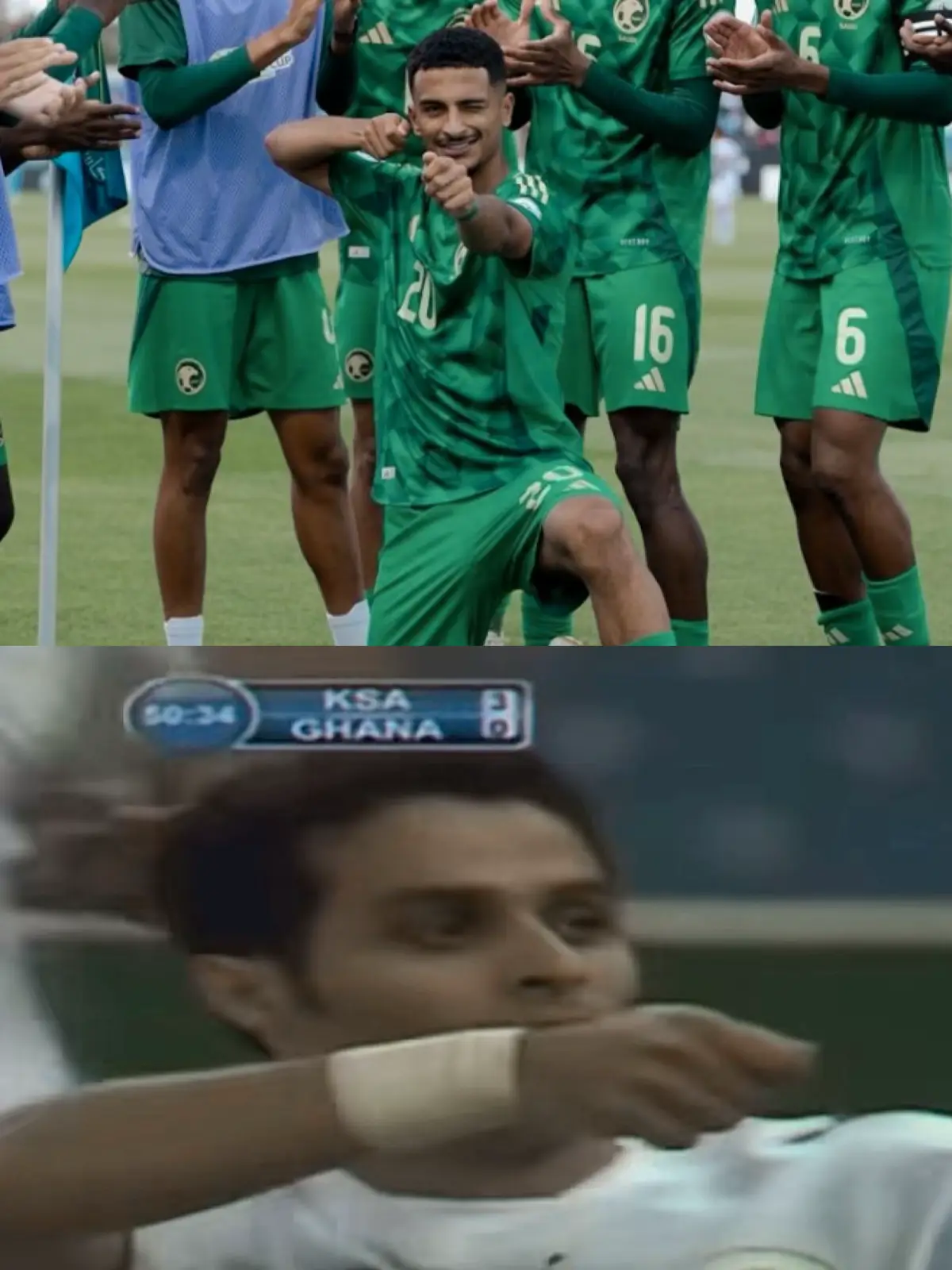 احتفالية عبدالعزيز الشمري هداف كاس الخليج  على طريقة قدوته ياسر القحطاني 💚 #ياسر_القحطاني #عبدالعزيز_الشمري  #المنتخب_السعودي #fyp #explore 