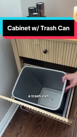 Have you ever seen anything like this?! 🤯 #amazonhomefinds #trashcancabinet #hiddentrashcan #ourfavoritefinds 