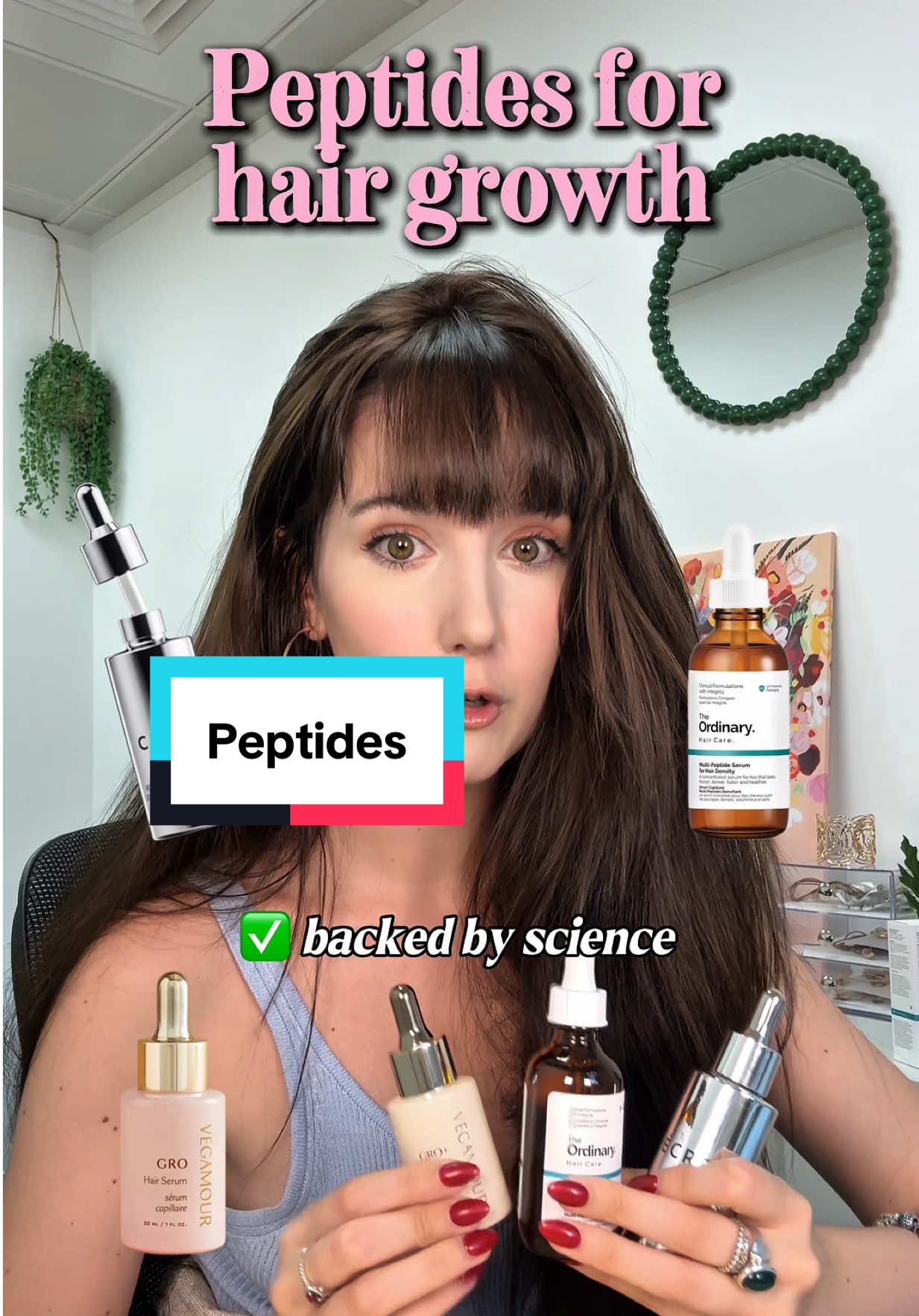 Peptides for hair growth? Here’s what you need to know ❤️💆🏻‍♀️🙌✨ #haircare #femalehairgrowth #androgenicaalopecia #hairgrowth #femalepatternhairloss  @CÉCRED  @VEGAMOUR  @The Ordinary  