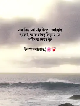 একদিন আমার ইনশা'আল্লাহ গুলো, আলহামদুলিল্লাহ তে পরিণত হবে।🖤 ইনশা'আল্লাহ.)🌸❤️‍🩹#flypシ #foryou #foryourpagе 