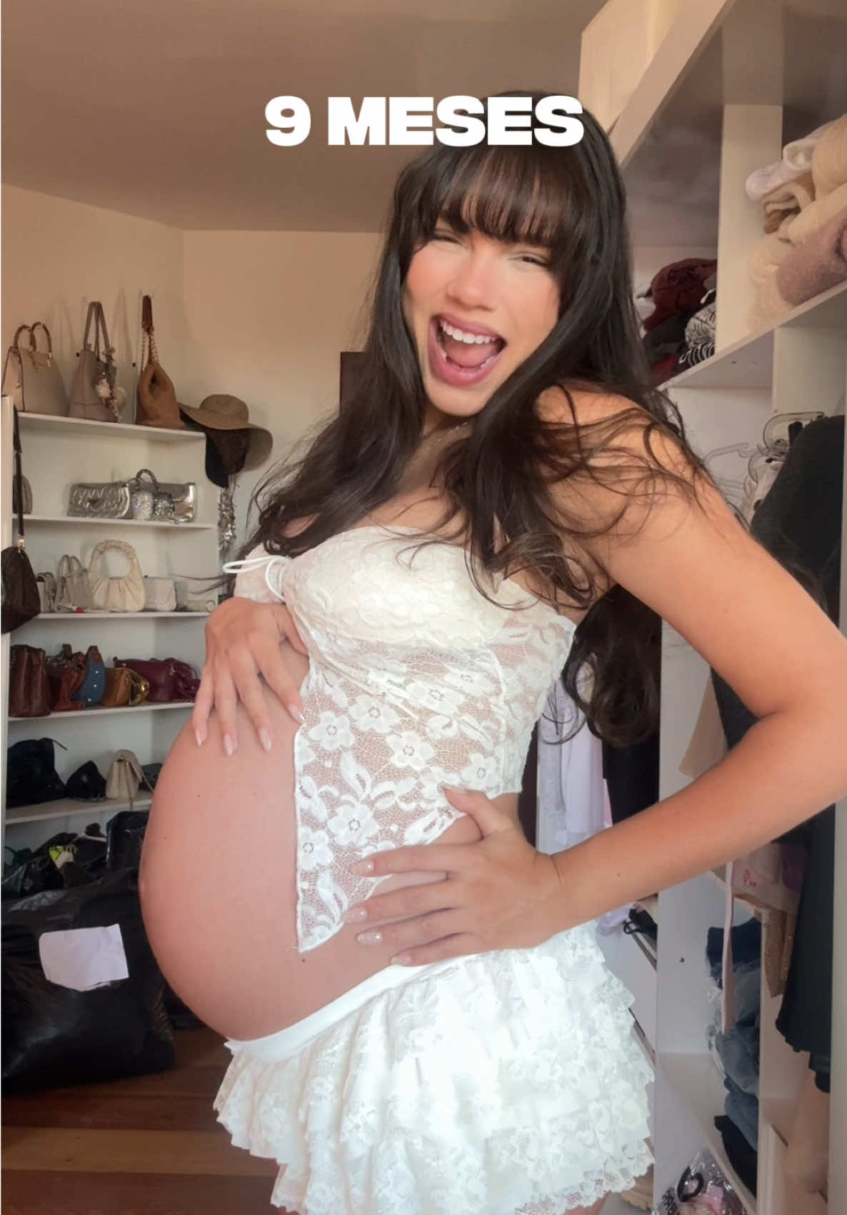 Cheguei nos tão sonhados 9 meses 🥹🤏🏼 #gravidez #evolução