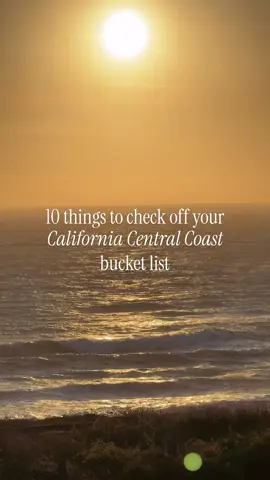 10 things to check off your California Central Coast bucket list 👇🏻 1. Go winetasting at Hearst Ranch winery in San Simeon 2. Visit the Madonna Inn 3. Walk down the SLO River walk 4. Try cookies from the Brown Butter Cookie Co. 5. Visit The Salty Tiger, a Wes Anderson inspired speakeasy in The Pacific Morel 6. See Morro Rock 7. Eat Blue corn waffles and tacos at Hidden Kitchen 8. Visit Harmony CA, California’s smallest town with a population of only 18 people! 9. Feed farm animals at Avila Valley Barn 10. Watch the sunset along Moonstone Drive in Cambria 📌 this reel for your next trip and follow for more of the best spots in CA #centralcoastcalifornia #californiacoast #californiaroadtrip