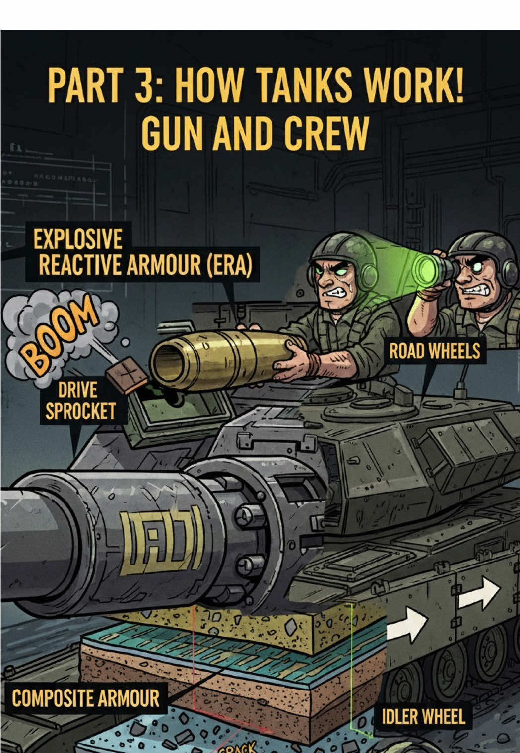 How tanks work part 3 I Crew and gun operations in a Abram’s M1A2 Tank in song #education #usa #tanks #abrams 