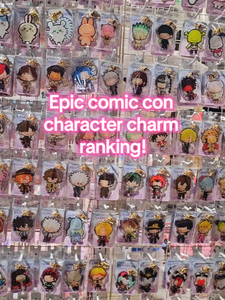 These were the most popular character charms at Epic comic con! and also the flops...  are there any surprises? 🤔  #acrylickeychain #comiccon #artistalley #fanart #cutemerch 