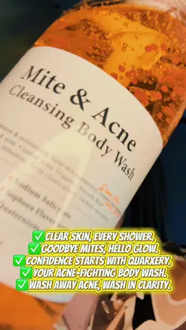✨Clear skin starts in the shower 🚿 #Quarxery #AcneCare #MiteFree #ClearSkinJourney #bodywashthatworks @Quarxery beauty MY 