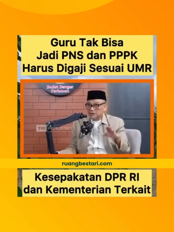Ini harus direalisasikan kalau sudah menjadi kesepakatan. Apalagi ditetapkan oleh DPR dan pemerintah, apa lagi. #guru #honorer #pns #pppk