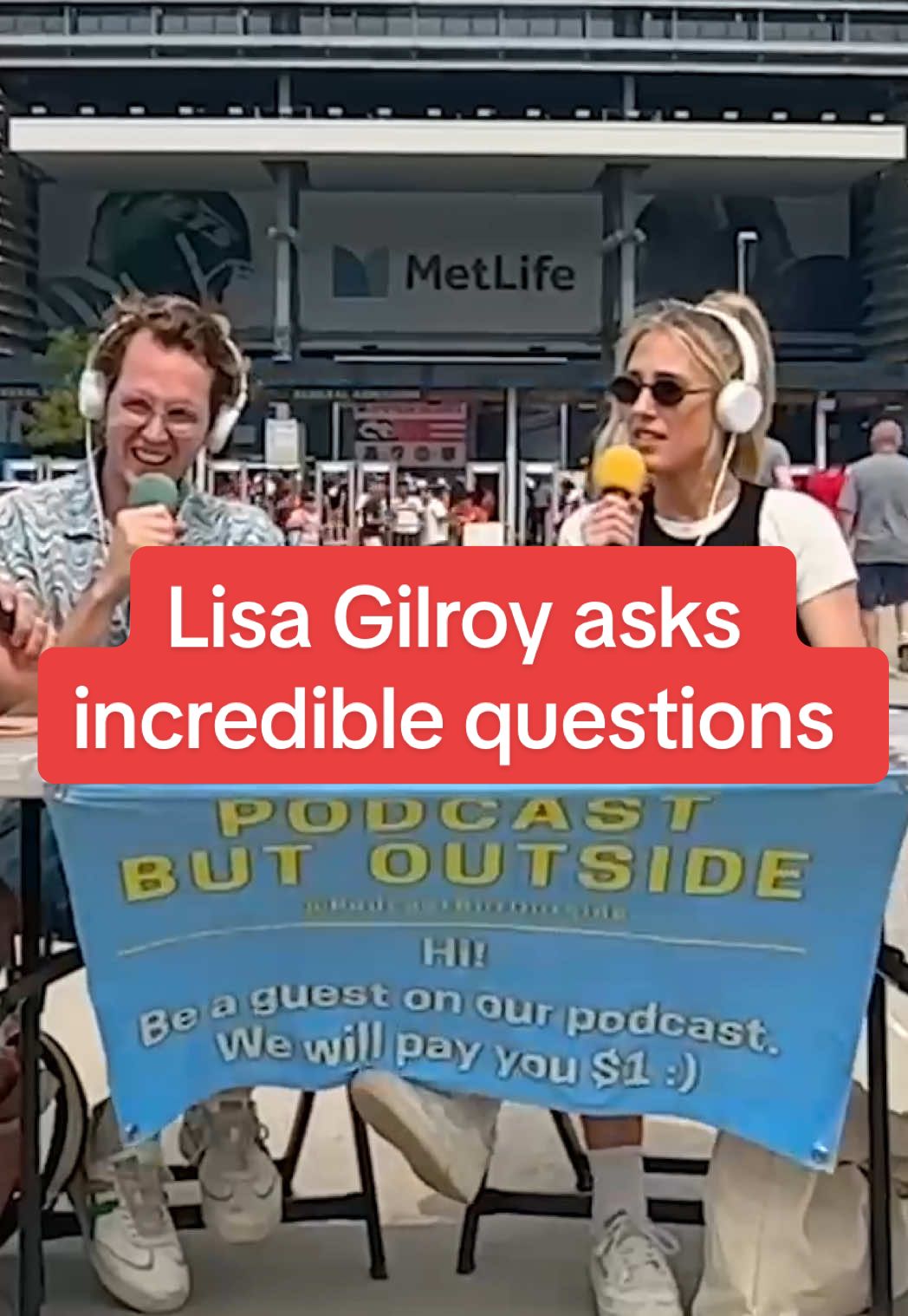 Lisa Gilroy asks incredible questions. Find out the answers on the newest episode of Podcast But Outside, cohosted by Lisa, filmed outside a Premier League football game. watch or listen now on YouTube and podcast apps! #podcast #premierleauge #futbol #Soccer #manchesterunited @Lisa Gilroy 