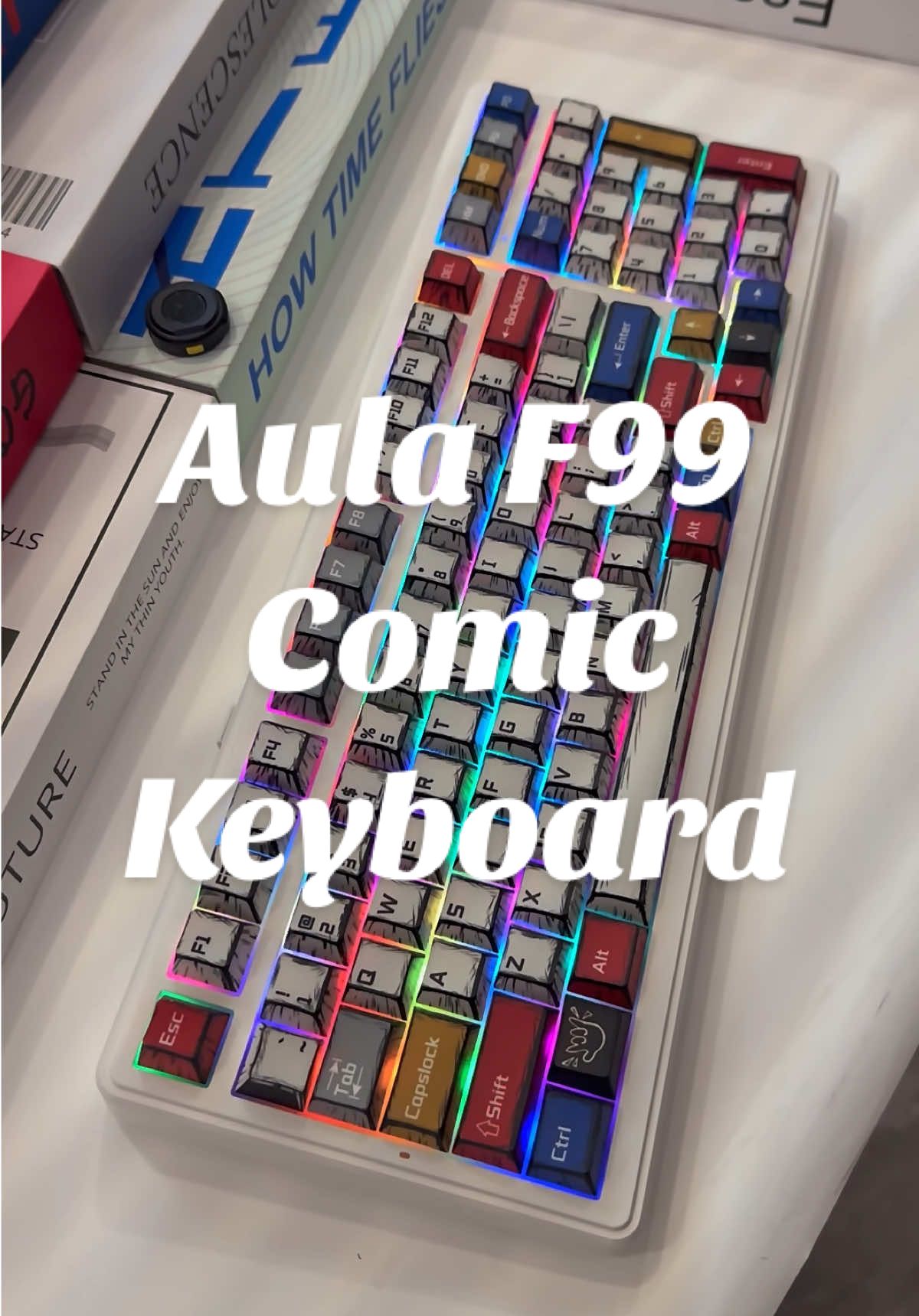 Color keyboard so cool!☠️😎🎮⌨️#fyp #tiktokshop #gaming #keyboard #aula #foryoupage #mechanicalkeyboard #test 