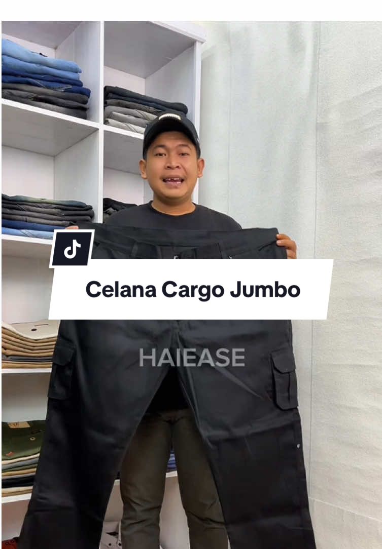 Buat lo BB Jumbo, perut maju, paha berisi, tapi tetep pengen tampil GANTENG & STYLISH inilah jawabannya#celanacargo #celanacargojumbo #celanacargobigsize 