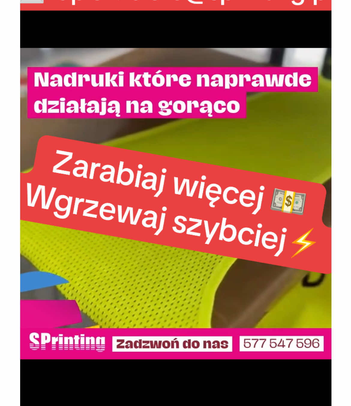 🔥 Zero czekania – 100% efektu! W Sprinting udowadniamy, że nasze nadruki to prawdziwa folia na gorąco. 👉 Podnosisz prasę i od razu zrywasz folię – bez czekania, bez stresu. 👉 Nadruk wygląda perfekcyjnie, kolory są wyraziste, a koszulka od razu gotowa dla klienta. To właśnie różni nas od innych – u nas „hot peel” to nie obietnica, tylko fakt. ✅ Sprawdź, jak działa technologia, która oszczędza Twój czas i zwiększa wydajność. 🚀 📞 577 547 596 | 🌐 https://smpl.is/abs7s #Sprinting #DTF #dtfprinting #hotpeel #dtftransfers 