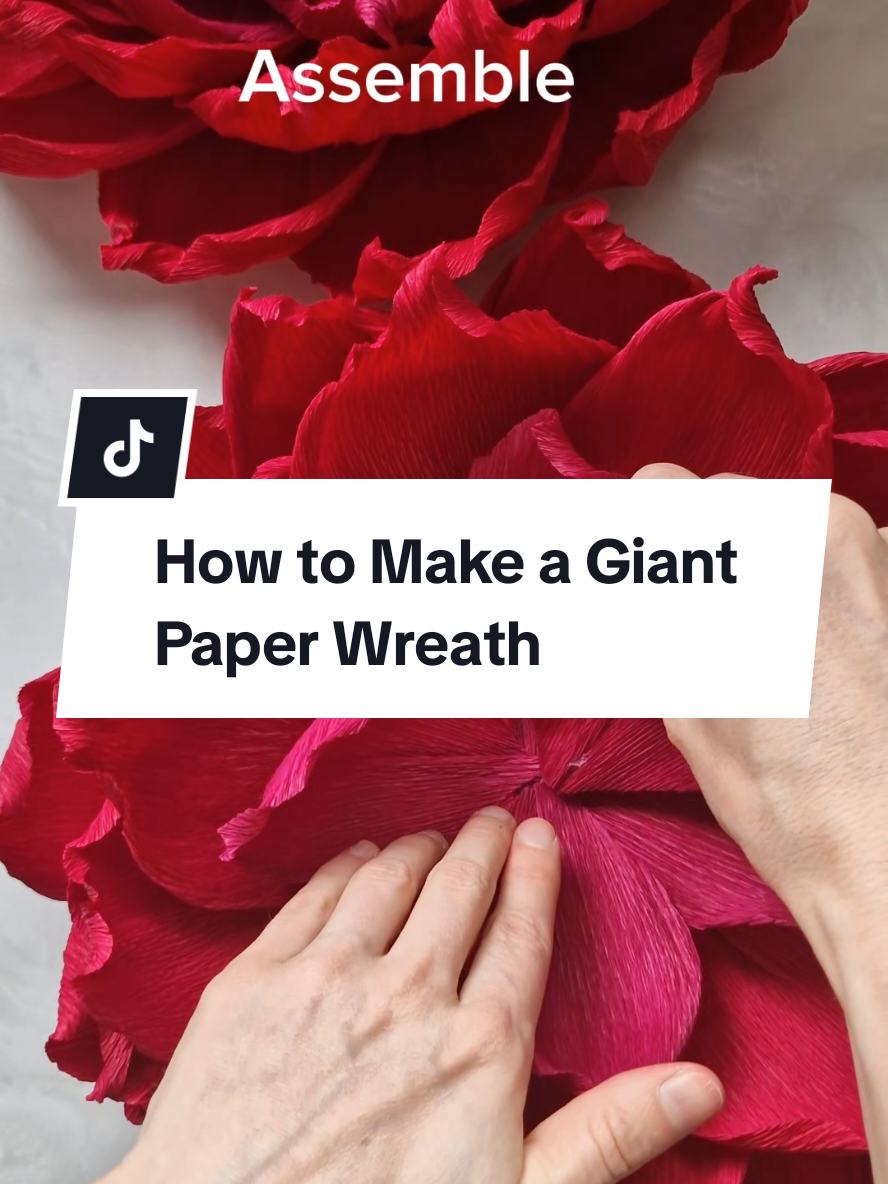 Make your very own giant paper flower Autumnal wreath.  In the tutorial you'll receive expert guidance on how to shape your petals correctly using my techniques, and what crepe paper I use to make them. Digital template available now on my website. Link on page.  #autumn #autumwreath #wreathmaking #giantpaperflowers #diywreath 