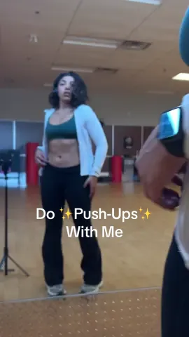 Do you love or hate push-ups? For me it depends on the week 😭 80love/20hate#pushups #GymTok #girlsthatlift #pushupchallenge #workoutmotivation  Outfit details: Jacket, Sports Bra and Flare leggings from the Golden collection @Aritzia 