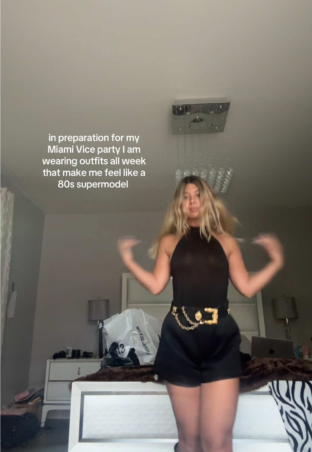 big day today doing a photoshoot #miamivice #miami #party #1980s #outfit 