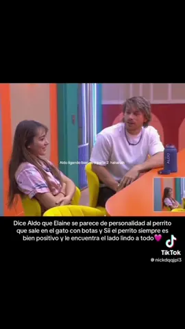 Casa de los famosos 2025 Aldo le dice a Elaine que se parece al gatito del cato con botas #casadelosfamosos #elaineharo #aldodenigris #casadelosfamosos2025 #aldodenigris 