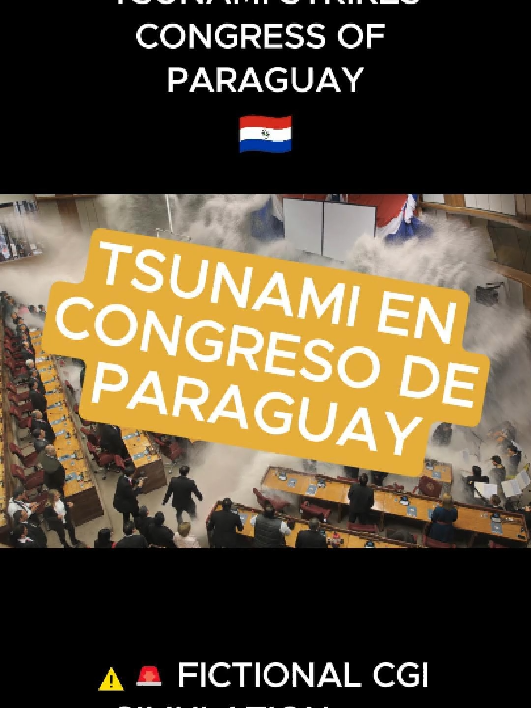 ⚠️ Fictional CGI Simulation ⚠️ This AI-generated video depicts a *hypothetical* tsunami flooding the National Congress of Paraguay (Palacio Legislativo) in Asunción. No real event occurred and no one was harmed. Created solely for VFX / educational purposes. #AIGenerated #CGISimulation #DisasterFX #Tsunami #Asuncion #Paraguay #NationalCongress #SyntheticMedia #VFX #SafetyAwareness #NoRealHarm
