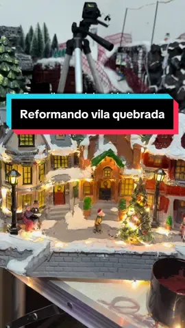 Dia de reformar a minha vila que estava quebrada, gosto muito de comprar em lugares que essas estejam com pequenos defeitos, para conseguir um bom desconto. Acho muito bom e muito relaxante. #vilanatalina #christmasvillage #vila2025 #natal #christmas 