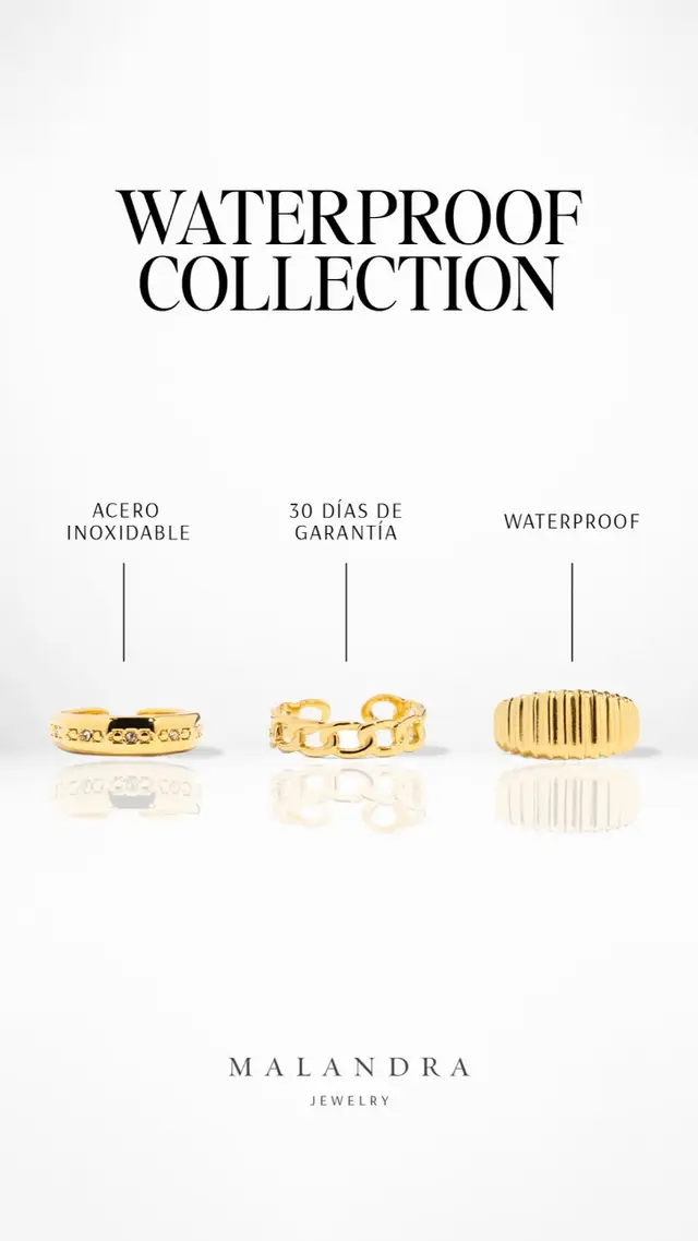 Joyería de acero inoxidable a prueba de agua, diseñada para mantener su color siempre intacto.