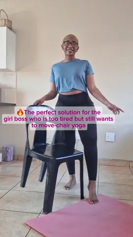 If you are too tired for tour workout mat, grab a chair!🪷 drop a ❤️  if this was helpful‼️ #athomeworkout ##stretchingexercises #yoga #thruthewire #girlboss 