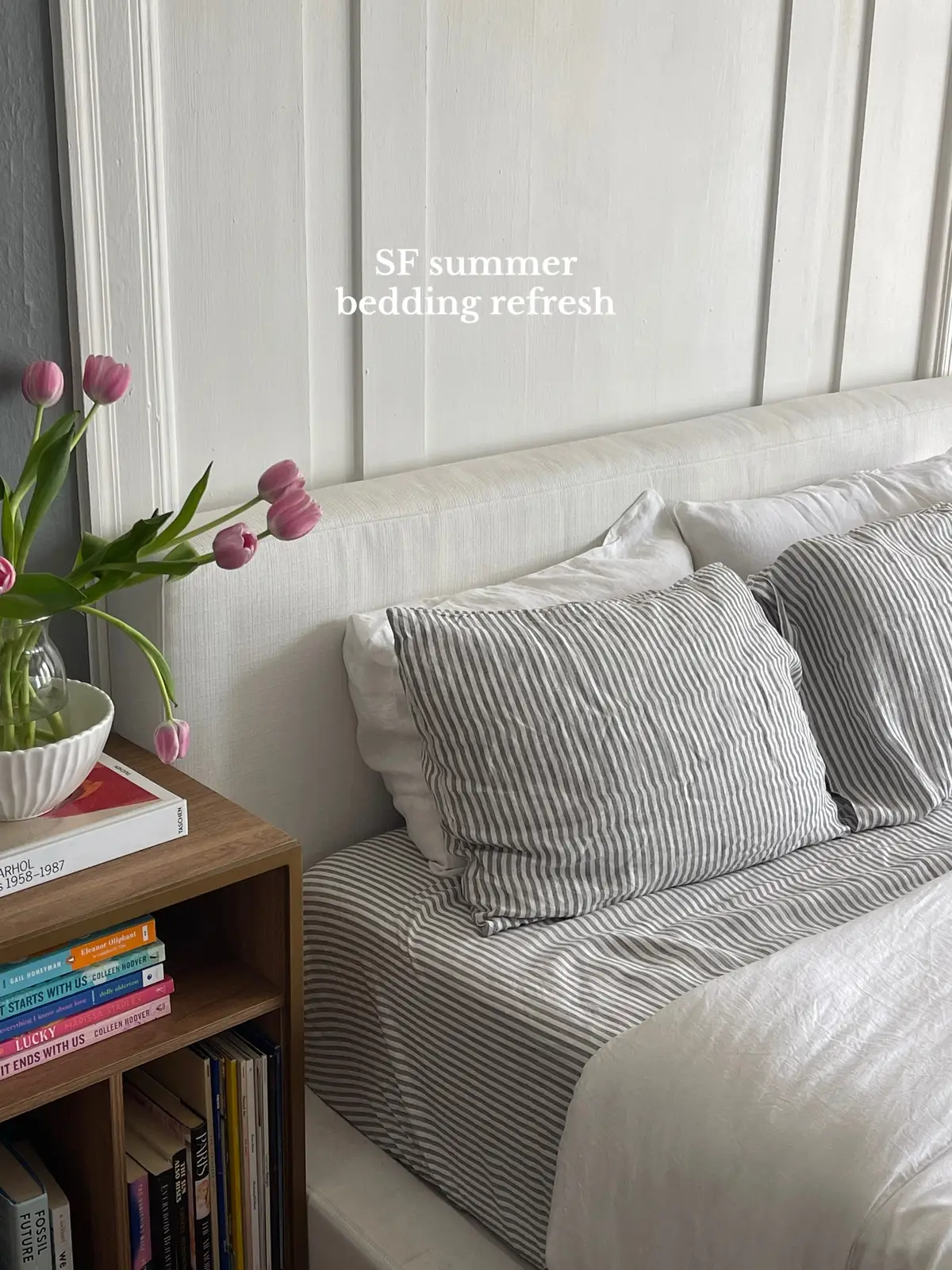 My new favorite bedding from @onequince #quincepartner ☁️🫧🫶🏻 just in time for SF Summer!! Use my code INFG-25OMGITSEMC10 for 10% off your first purchase !! 