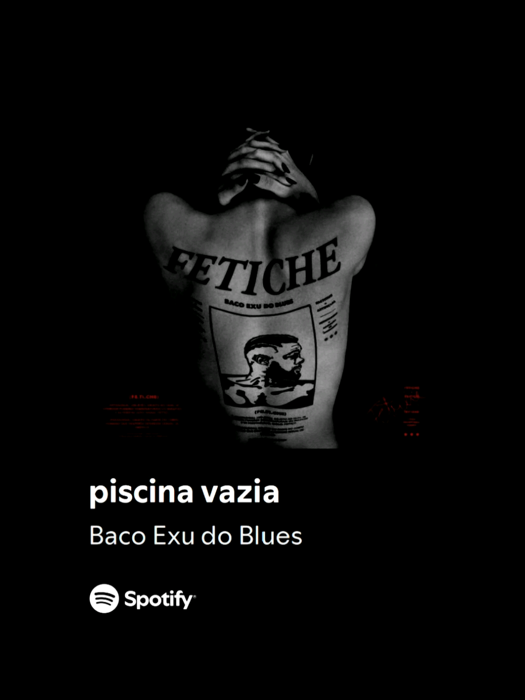 Piscina Vazia  -  Baco Exu do Blues ib: @Lucas Macksuel #bacoexudoblues #typography #music #baco #song 