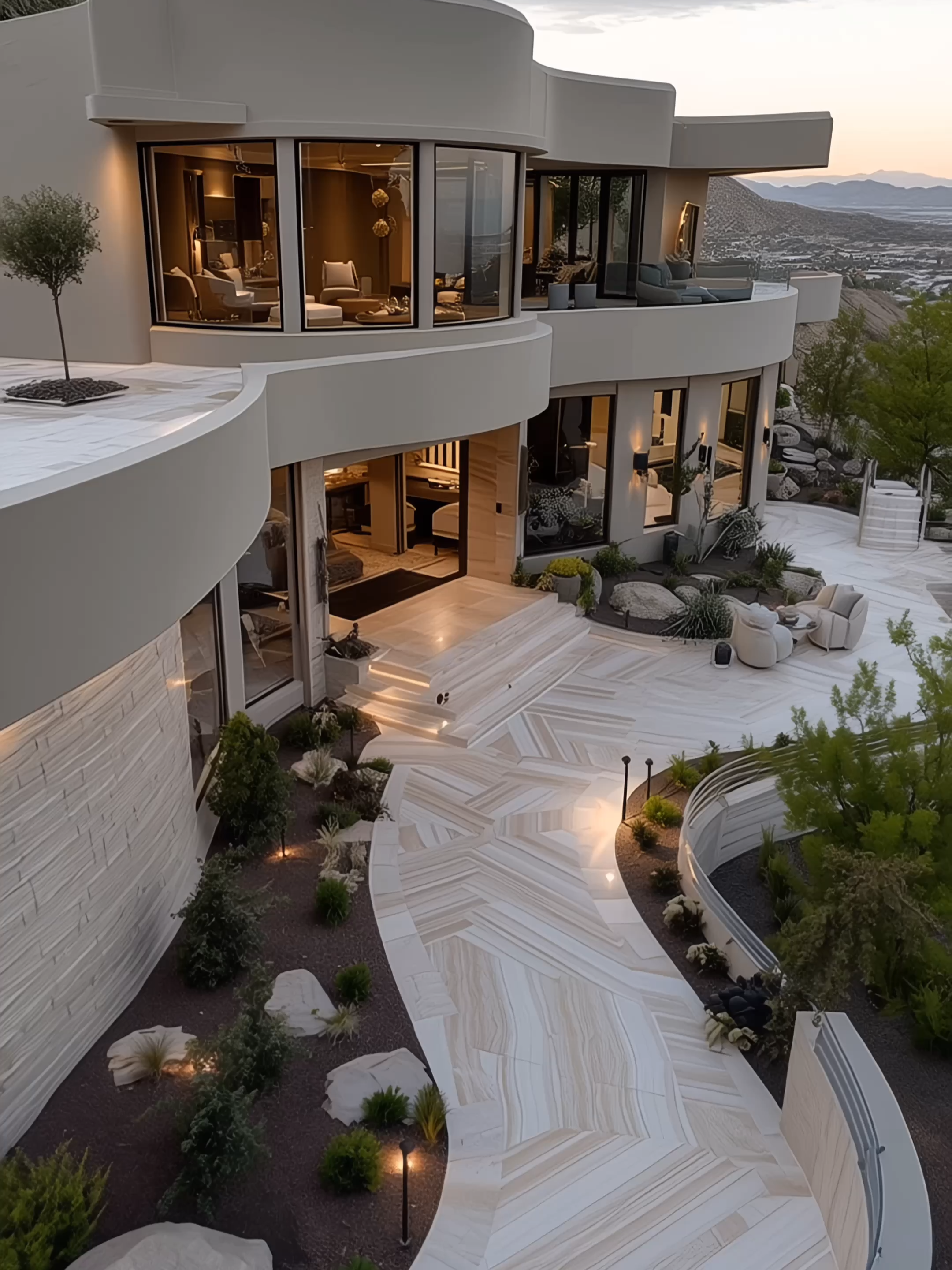 Inside a $25M Luxury Home with Rose Quartz Resin Feminine Luxury Aspir Interiors Experience the breathtaking fusion of structured sophistication and contemporary luxury in this extraordinary residential masterpiece.  This stunning home showcases how authentic Italian design heritage can be elevated through precise architectural execution to create the ultimate modern living experience.  From the moment you enter, you're surrounded by the magical interplay of iridescent rose quartz resin surfaces that shift between blush pink and cream tones with mathematical precision throughout the day.  The warm terrazzo floors in blush and cream flow seamlessly with curved transitions, creating perfect spatial continuity while the sage green lacquered walls with curved built-ins provide that iconic sophisticated architectural backdrop. Watch as the curved dining table with rose quartz resin top becomes the centerpiece of elegant entertaining, seating 8 guests in organic blush velvet chairs with sculptural forms. The curved kitchen island transforms meal preparation into a luxurious experience with its mesmerizing color-changing countertop surface. Every piece of furniture represents structured Italian craftsmanship - curved blush velvet sectional with organic curves, rose gold hardware with organic handles, and 12-foot curved cornicing that creates architectural poetry. The white curved window frames and premium appliances add layers of sophisticated luxury. This is structured feminine design that celebrates both innovation and tradition - where every detail contributes to an experience that's both visually spectacular and authentically sophisticated. #LuxuryHomes #StructuredDesign #RoseQuartzResin #LuxuryInteriors #HighEndDesign #LuxuryLifestyle #InteriorDesign #LuxuryResidential #DesignerHomes #LuxuryLiving #ItalianDesign #LuxuryDecor #MillionDollarHomes #LuxuryArchitecture #DesignerInteriors #LuxuryInspiration #HighEndHomes #LuxuryStyle #InteriorLuxury