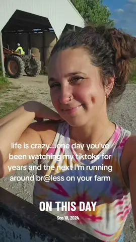 or sometimes less #onthisday #farmlife #quirky #dimples #messybun