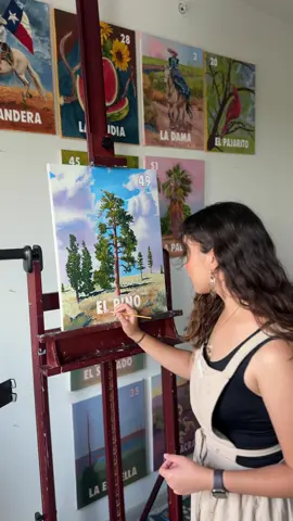 Take a look at El Pino!  20x16 oil on canvas for the Loteria series @westerngallery . #oilpainting #loteria #loteriapainting #southwestart #westernart 