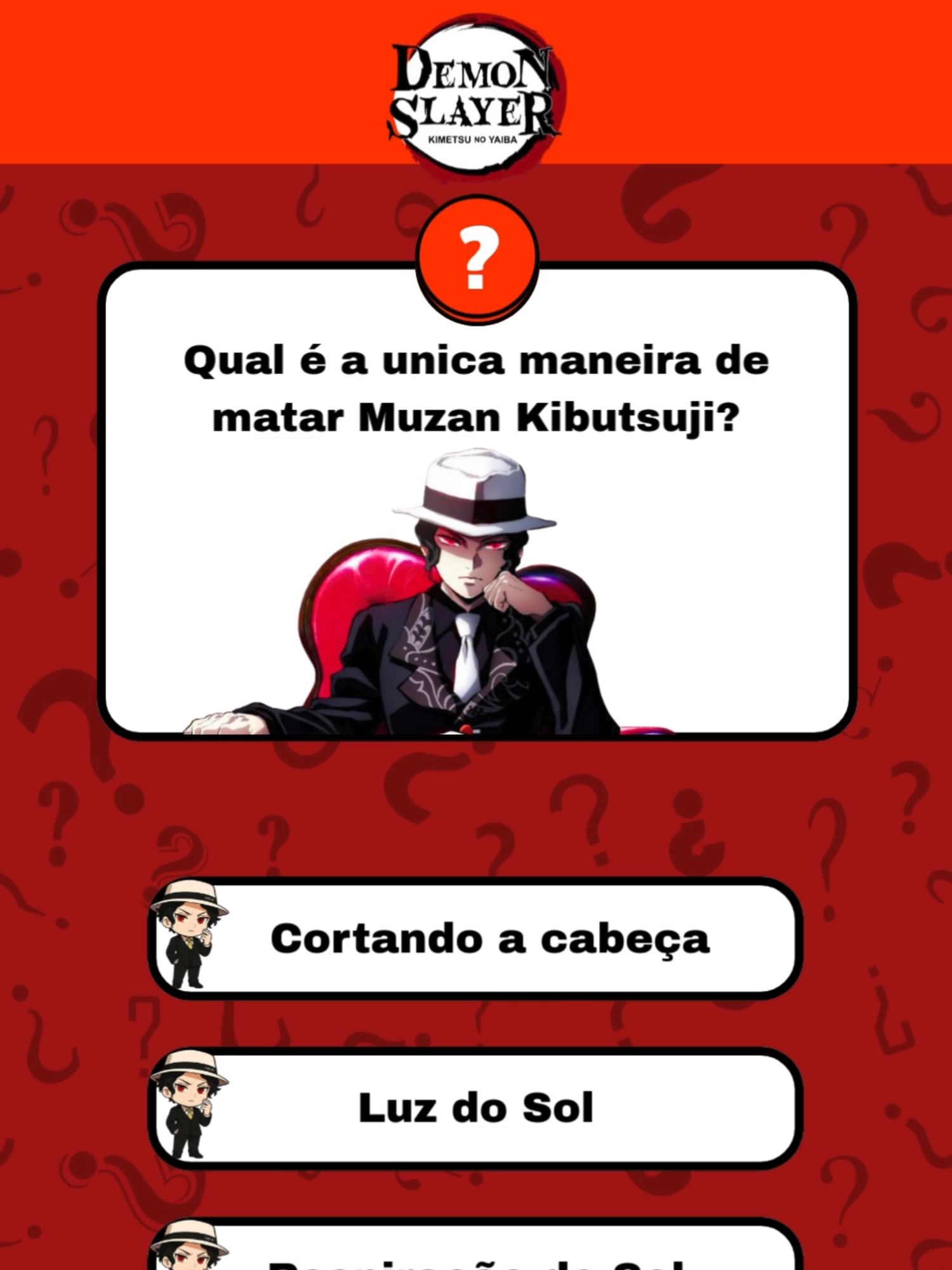 Quiz de Demon Slayer - 🔥 Você está preparado para o Castelo Infinito? 🔥✨ #anime #pergunta #animequotes #demonslayer #kimetsunoyaiba #casteloinfinito