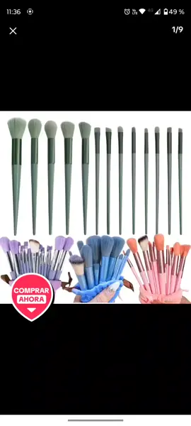 Excelentes y hermosas brochas super económicas aprovecha ahora por menos de $30🥰🥰 con siguelas aquí en el carrito naranja 👇👇👇👇😊