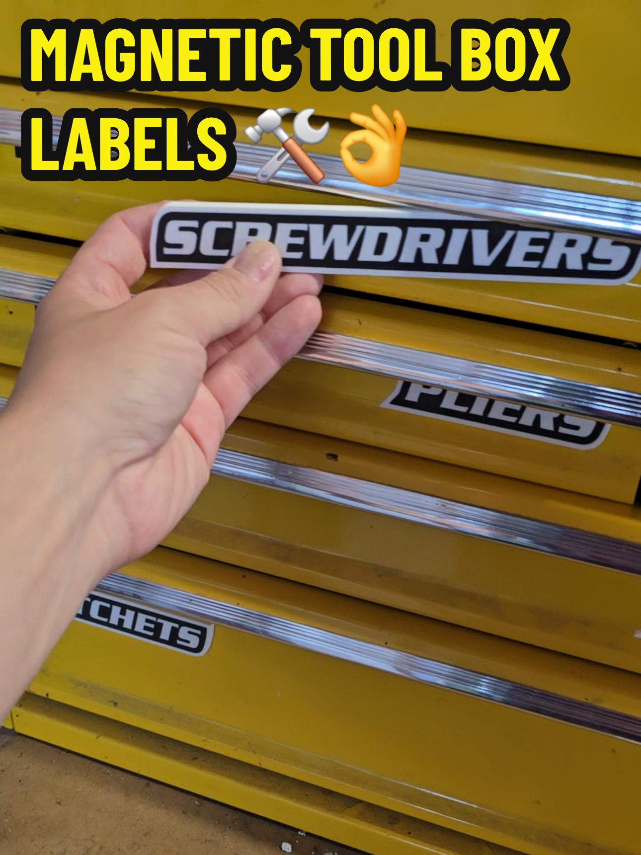 these 3D printed Toolbox Labels are 👌🛠🪛🔨 #toolorganization #toolbox #toolsofthetrade #diytools #toolstour 
