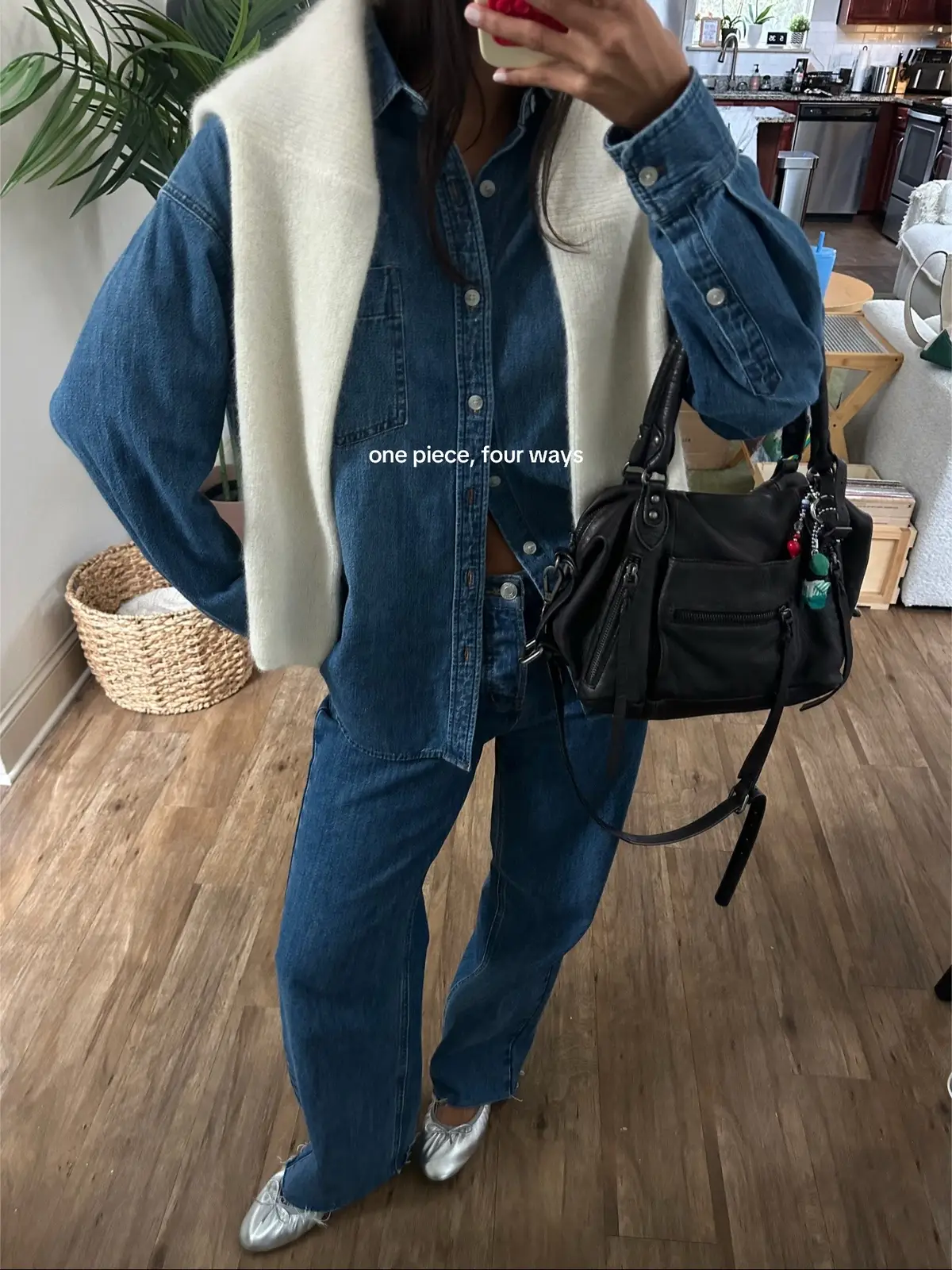 casual chic outfits w one of my favorite and most versatile pieces! denim shirts ❤️ #denimshirt #stylingtips #casualchic #outfitinspo #outfitideas 