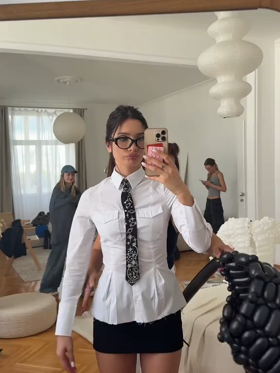 Fashion Experiment with a Balloon Outfit in a Modern Apartment #BVIRAL
