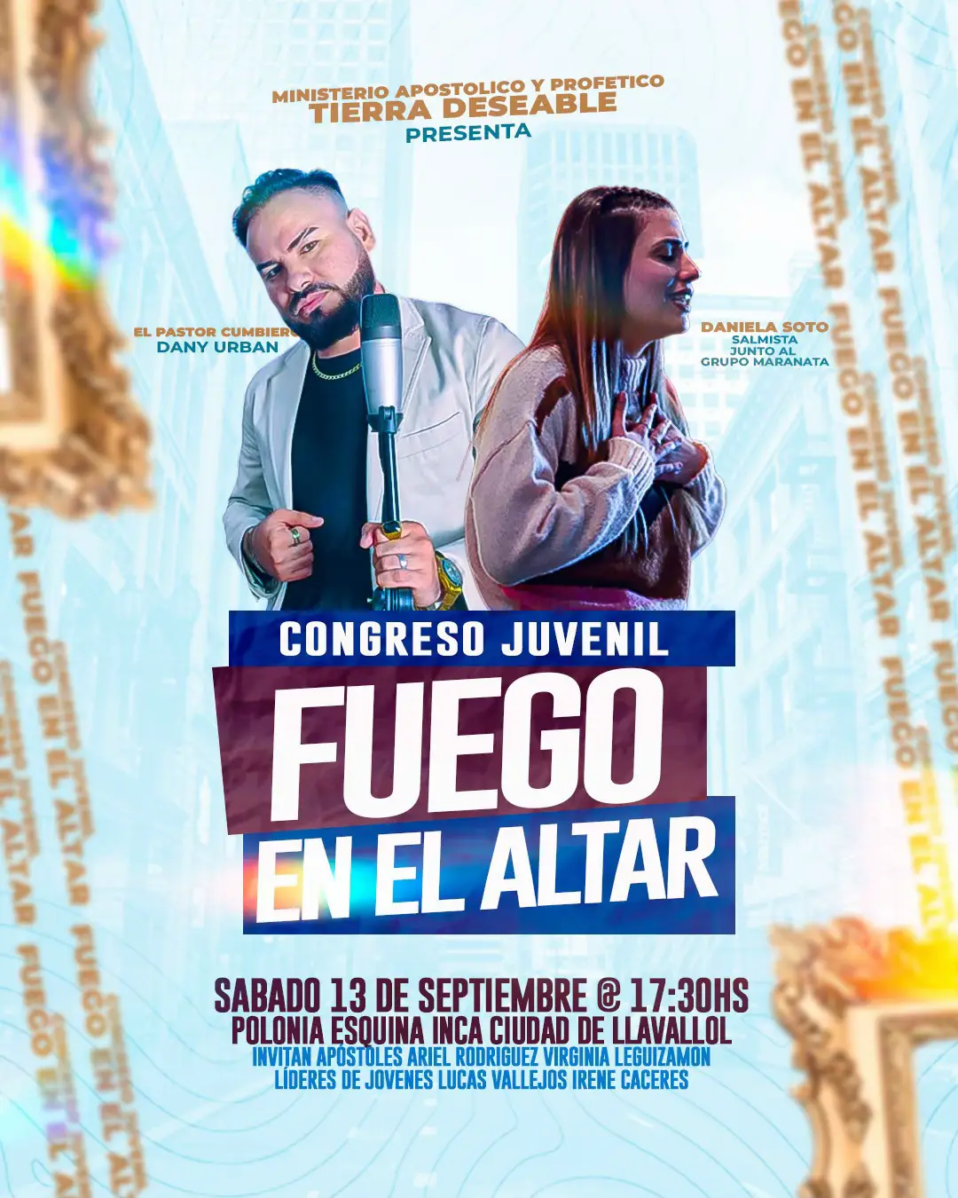 Finde Cumbiero cristiano en Buenos Aires🎶🕊️❤️‍🔥  13/9 Lavallol  14/9 Laferrere  A buscar fuego en el altar 🔥  #elpastorcumbiero #tour #fuegoenelaltar #iglesia #cristianos 