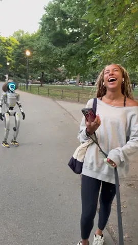 Robot takes a stroll in the park. #robot