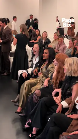Mindy Kaling was pumped to be seated next to Jessica Chastain and Naomi Watts at the spring 2026 Ralph Lauren show in NYC 🤎
