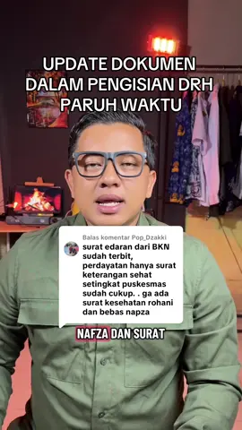 Membalas @Pop_Dzakki update dokumen apa saja yang diperlukan dalam pengisian DRH PARUH WAKTU #ASN #pppk surat keterangan bebas napza dan surat kesehatan rohani kini tidak perlu di unggah pada pengisian DRH PPPK PARUH WAKTU . Cek pengumuman dari masing masing instansi dan akun SSCASN 