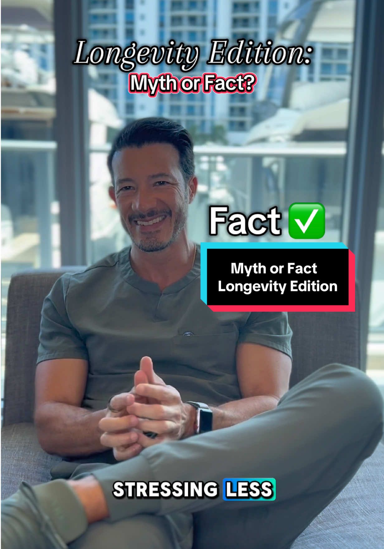 Myth ❌ or Fact ✅? Longevity Edition ⚡️ Dr. Hoz reacts to 10 common longevity health claims:👇 1️⃣ Drinking 8 glasses of water a day increases lifespan 2️⃣ Blue Zone diets guarantee you’ll live past 90 3️⃣ Sleeping less than 6 hours shortens your life 4️⃣ Fasting boosts longevity 5️⃣ Lifting weights is better than cardio for lifespan 6️⃣ Taking vitamins daily will make you live longer 7️⃣ Stress accelerates aging 8️⃣ You can measure your biological age with a blood test 9️⃣ Stem cell therapy can reverse aging 🔟 Sugar is the biggest dietary killer Which one surprised you most? 👀  Drop your answer below ⬇️ #Longevity #MythOrFact #foryou 