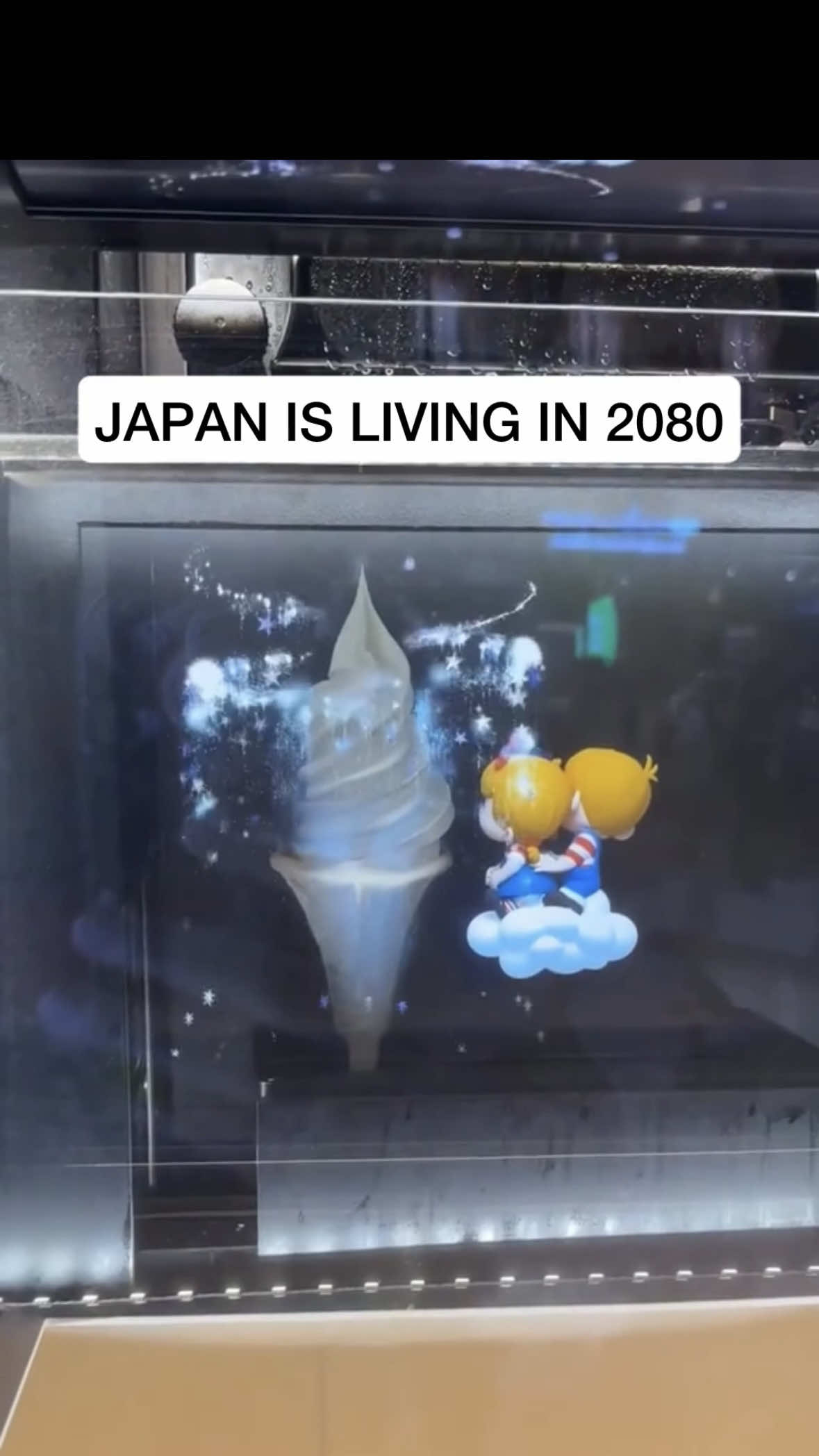 What do you think about this futuristic Japanese ice cream vending machine? 🍦🤷🏽‍♂️ #fyp #foryou #japan #foodporn #icecream 