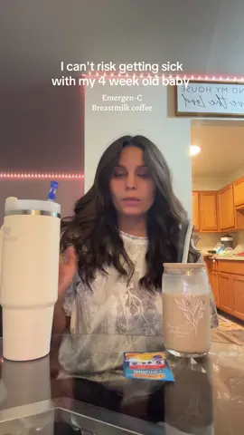 emergen c can always go straight to the hot place but the breastmilk coffee was not bad at all #breastmilk  #emergenC #sick #medicine #camoshirt 