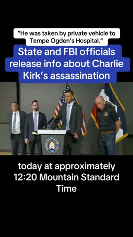 Beau Mason, commissioner of the Utah Department of Public Safety, released basic information about the murder of conservative political activist Charlie Kirk during a press conference after Kirk was shot on the Utah Valley University campus in Orem today (Wednesday, September 10). An FBI official in Utah also spoke. 